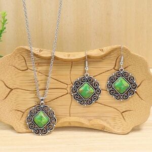 3-Piece Bohemian Earrings and Necklace Jewelry Set